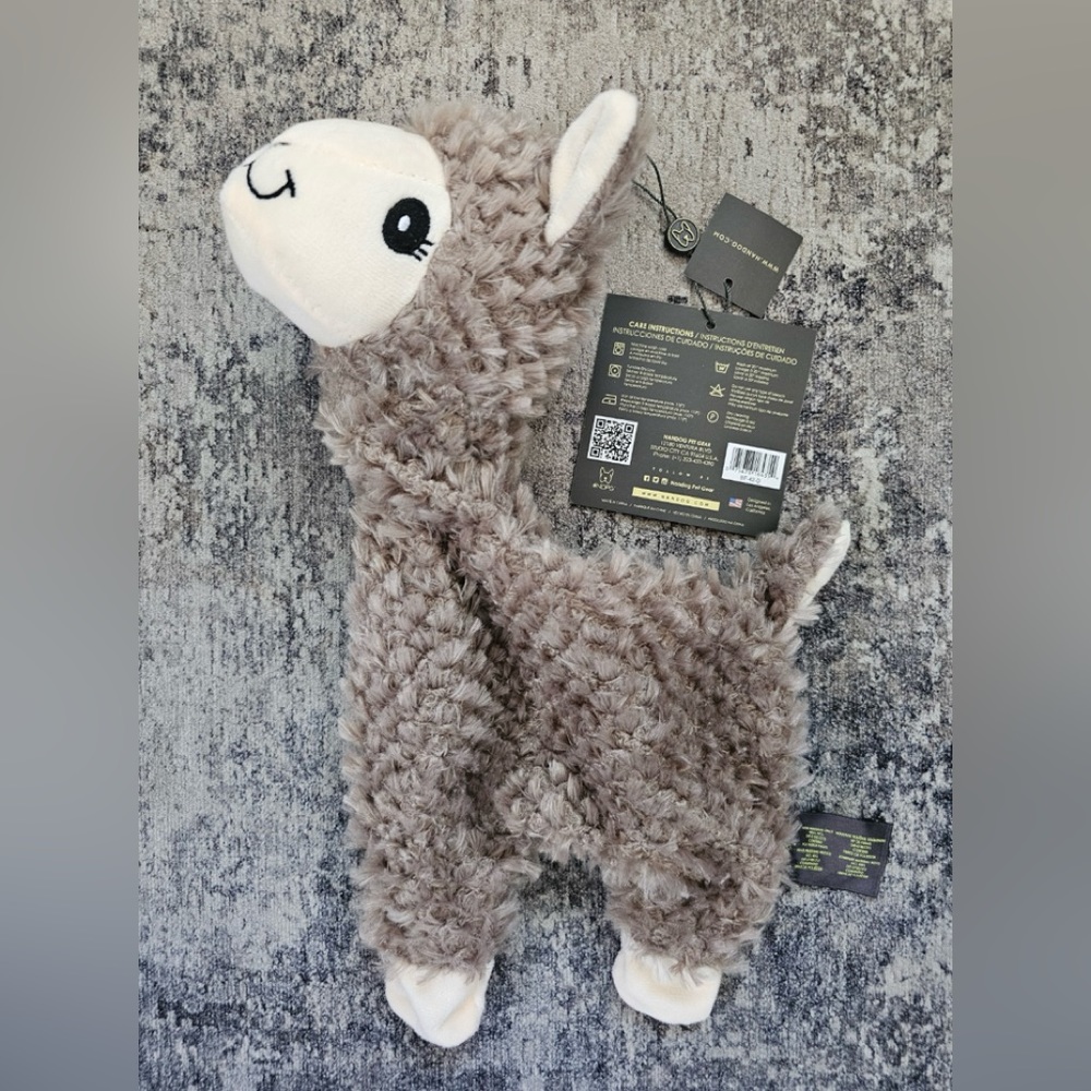 NANDOG PET Gear My BFF Alpaca Llama Crinkle Dog Toy 15 Inch (Brown), NWT